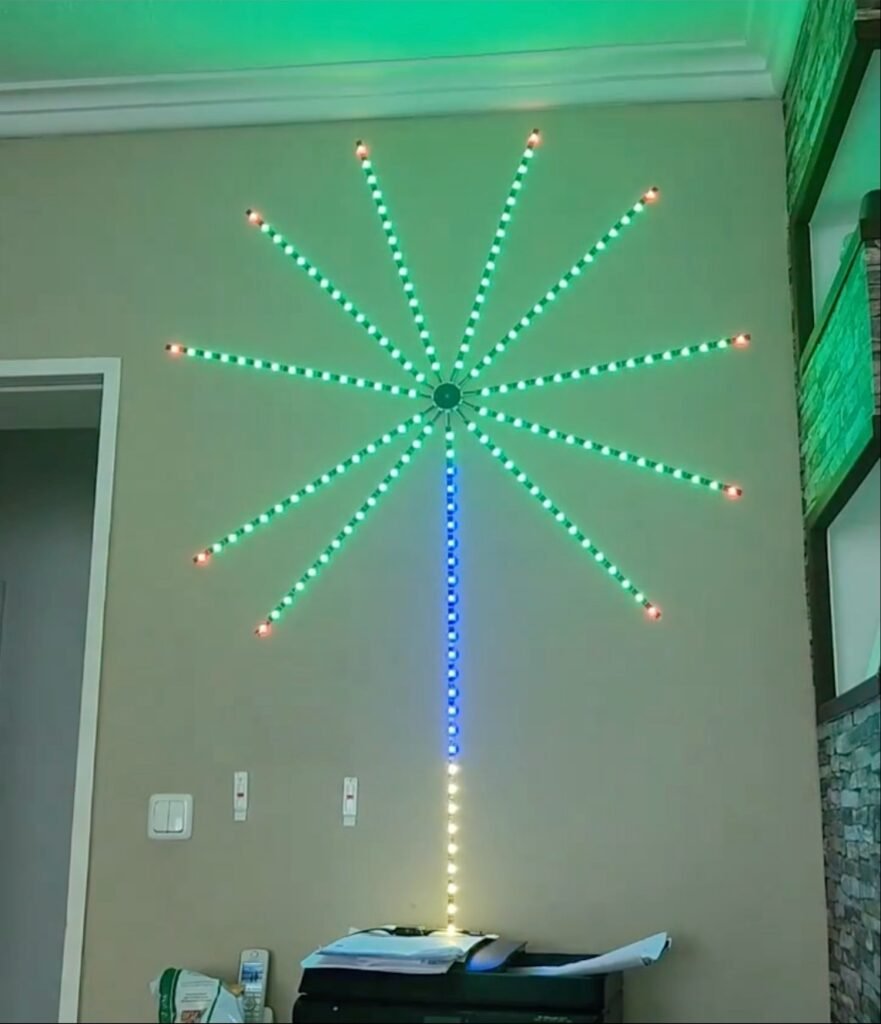 Lumière RGB Feux d'Artifice Contrôlée par Application