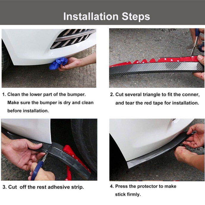⁦Lame de Spoiler Universelle 2.5m – Protection & Style pour Votre Voiture⁩ - الصورة ⁦3⁩