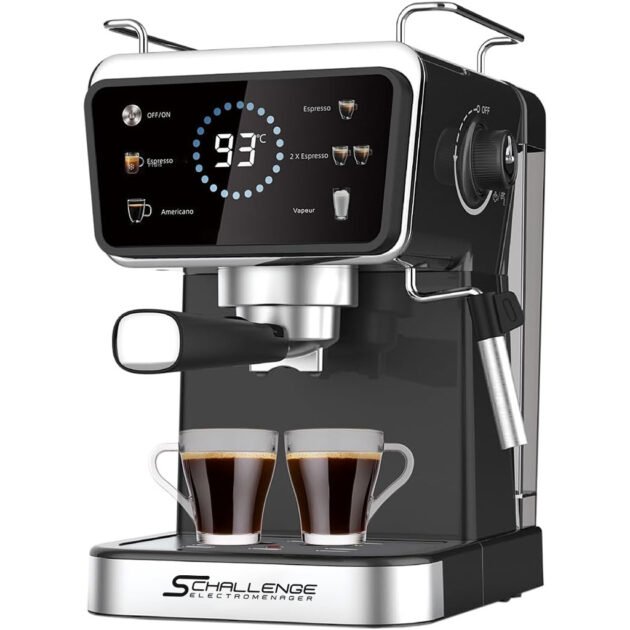 Machine à Café Espresso 20 Bars avec Écran Tactile – Boissons Chaudes & Froides