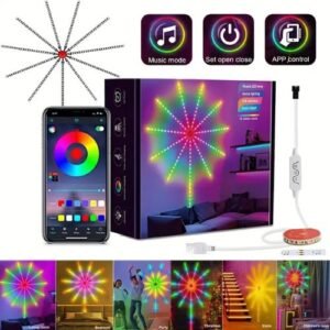 Lumière RGB Feux d'Artifice Contrôlée par Application
