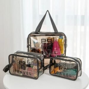 Sac de lavage de voyage transparent et imperméable