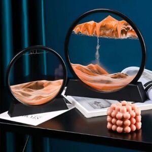 Sablier en Verre 3D Rond Élégant - 12 pouces