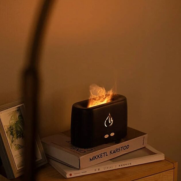 Diffuseur d’Arômes et d’Huiles Essentielles à Effet Flamme pour Aromathérapie