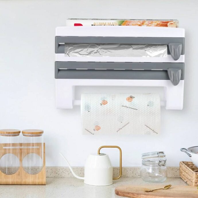 Porte Découpage Murale 4 en 1 - Multifonction, Gain de Place, Sécurisé