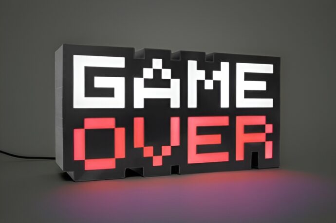 ⁦Lampe Rétro Game Over - USB, Changement de Couleur⁩ - الصورة ⁦2⁩