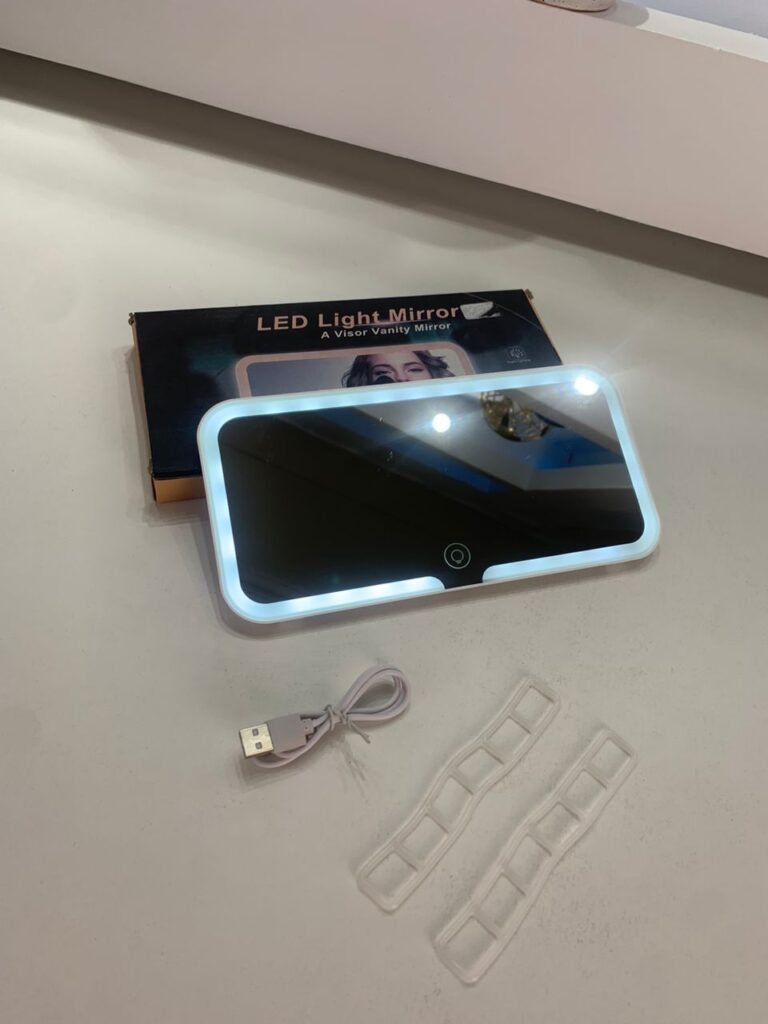 Miroir de Courtoisie à LED pour Voiture avec Commande Tactile