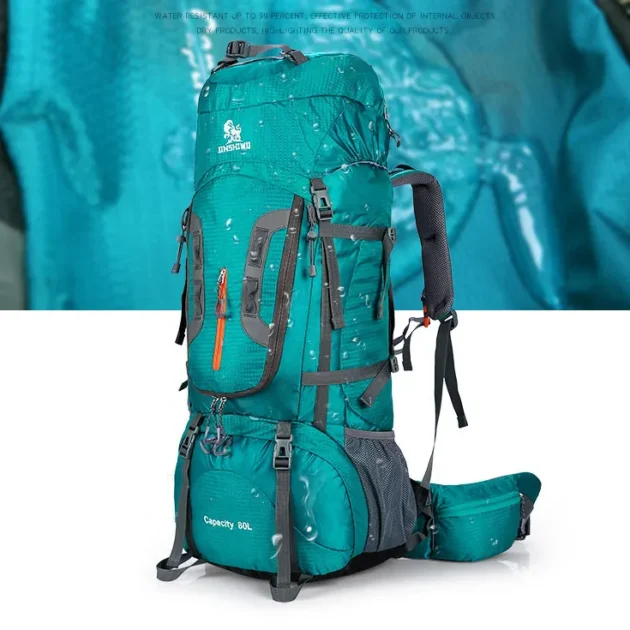 Sac à Dos de Randonnée 80L - Nylon Résistant, Étanche, Bretelles Ergonomiques