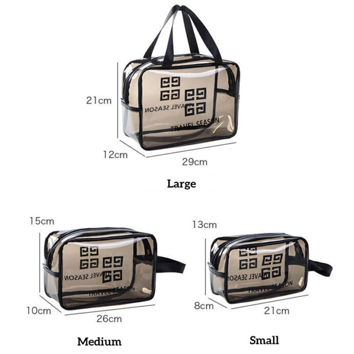 ⁦Sac de lavage de voyage transparent et imperméable⁩ - الصورة ⁦3⁩