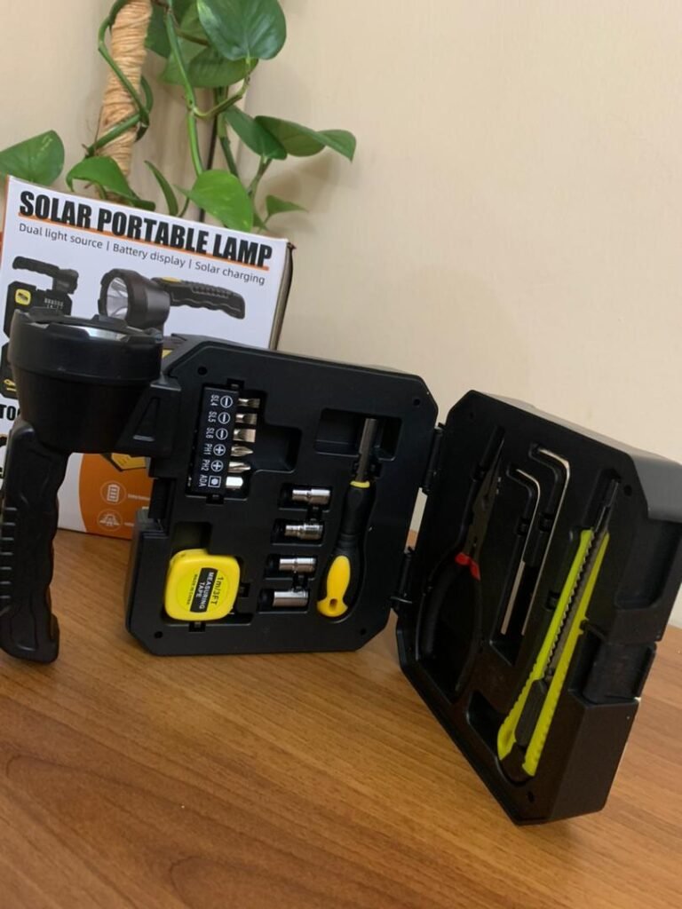 Lampe Solaire avec Kit de Tournevis - Outils Multifonctions Portables