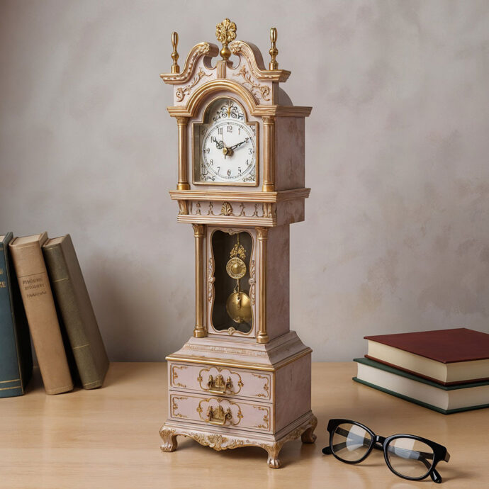 ⁦Horloge de Grand-mère – Élégance Vintage avec Boîte à Musique⁩ - الصورة ⁦2⁩