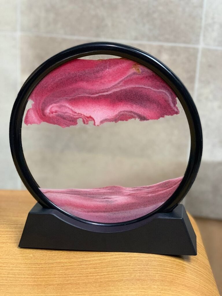 Sablier en Verre 3D Rond Élégant - 12 pouces