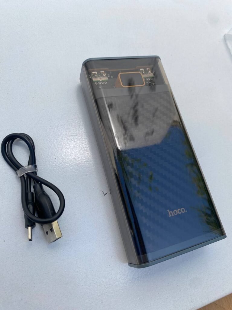 Power Bank Hoco 20000mAh – Charge Rapide 22.5W, Coque Transparente
