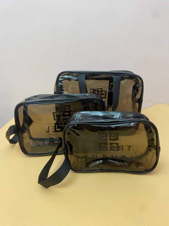 ⁦Sac de lavage de voyage transparent et imperméable⁩ - الصورة ⁦4⁩