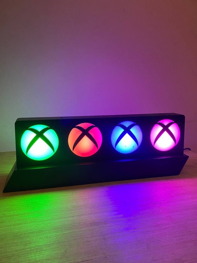 Lampe LED Xbox Icon - Décoration Gamer, 3 Modes d’Éclairage, USB/Batterie