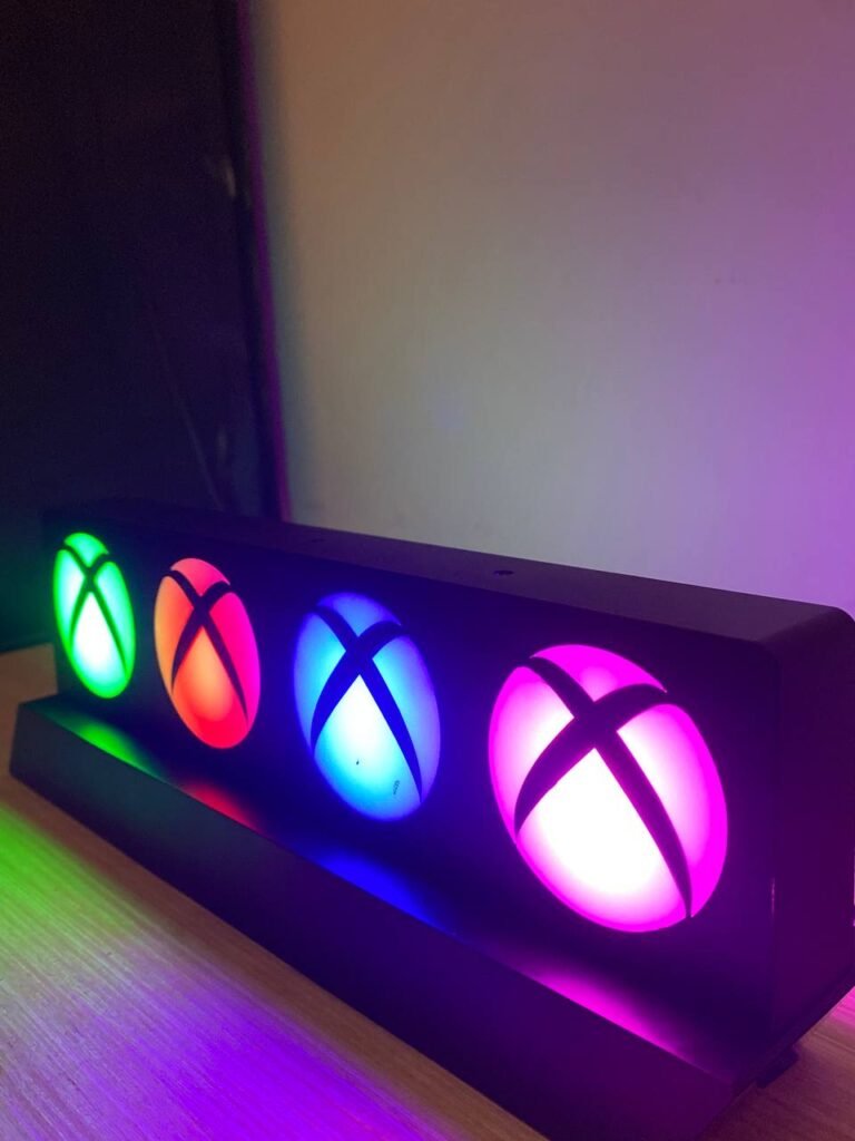 Lampe LED Xbox Icon - Décoration Gamer, 3 Modes d’Éclairage, USB/Batterie