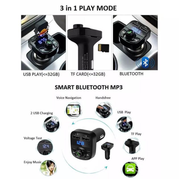 Transmetteur Bluetooth X8 Voiture