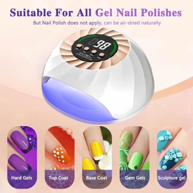 Lampe à Ongles UV LED 268W avec Capteur Automatique