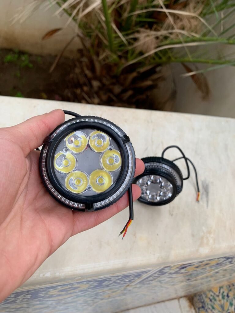 Phares Avant LED pour Moto - Lot de 2, Haute Performance