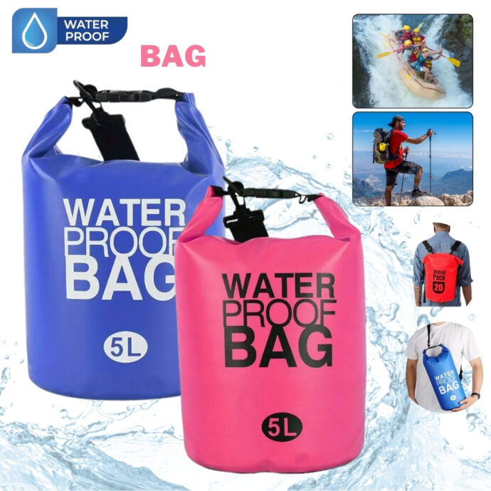 Sac Étanche 5L - PVC, Résistant à l'Eau, Style Sport