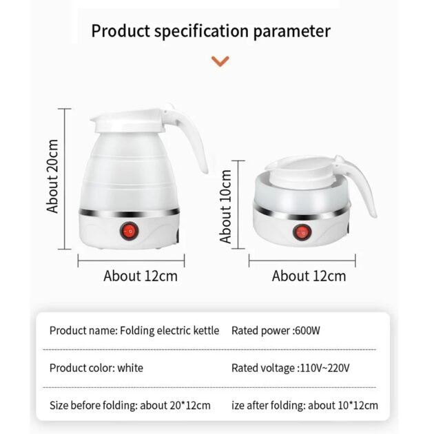 Bouilloire Électrique Pliante - portable Avec indicateur de mise hors tension