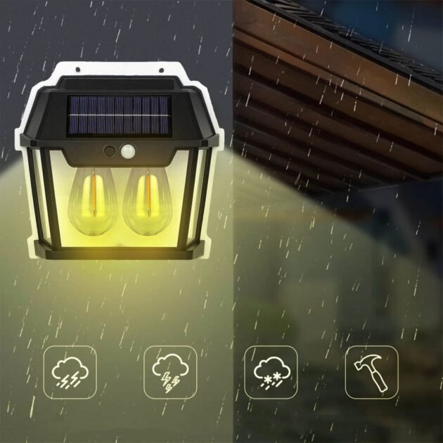 Applique Murale Solaire - Éclairage Intelligent, Étanche IP65