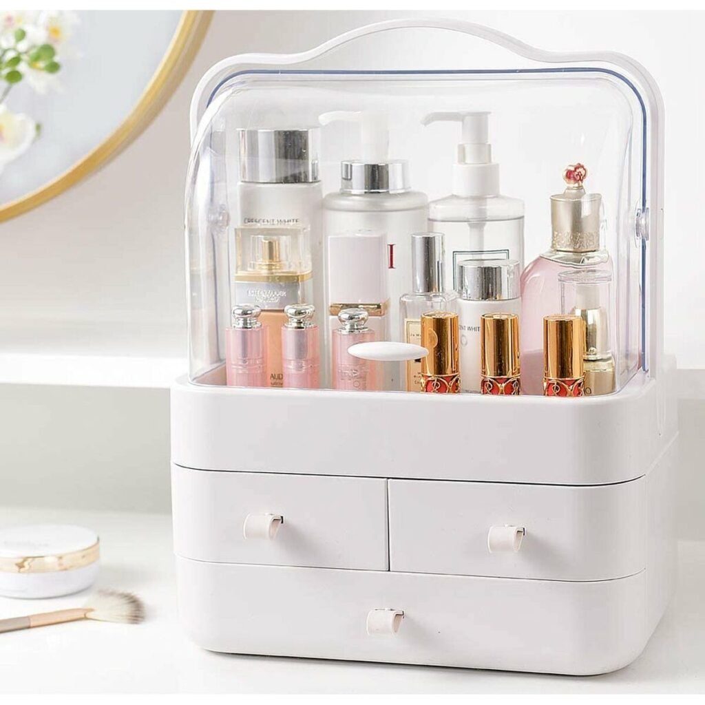 Organisateur de Maquillage Rotatif avec Tiroirs