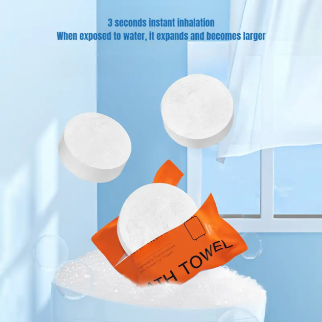 Serviettes de bain compressées épaisses en coton non tissé Pour voyages ou déplacement