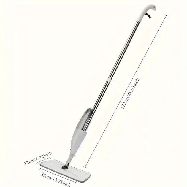 Balai Serpillière Pulvérisateur 2-en-1 avec Tampons Réutilisables