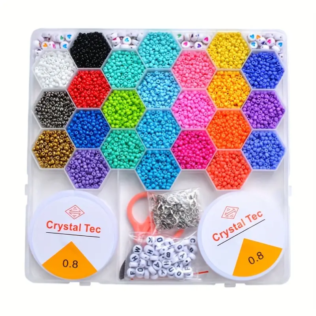 Ensemble de fabrication de bijoux Pour enfant 24 grilles en forme de ruche d'abeille