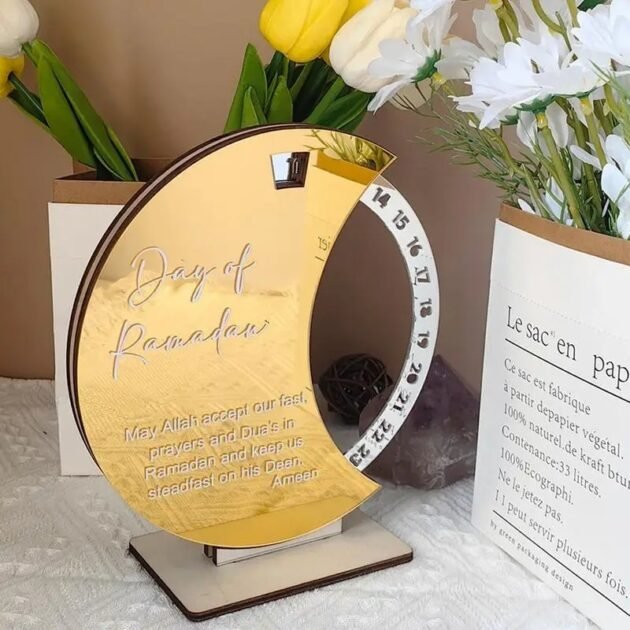 Calendrier Rotatif Ramadan - Grand Format, Effet Miroir