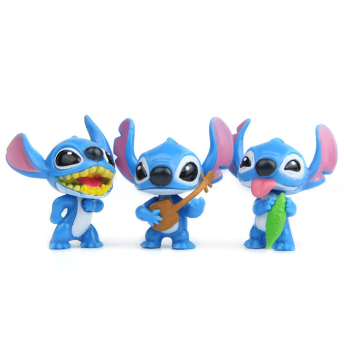 ⁦Ensemble 10 Pcs Disney-Figurines Stitch en PVC⁩ - الصورة ⁦3⁩