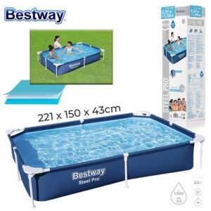 Piscine Bestway Steel Pro – Aire de Jeu Fraîche et Sécurisée pour Enfants