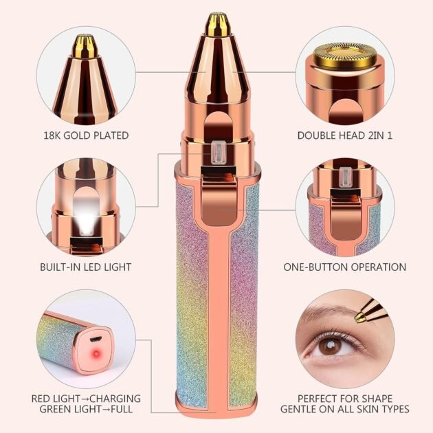 Rasoir Électrique 2 en 1 Rechargeable Design Élégant