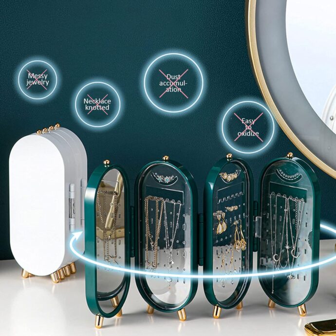 ⁦Présentoir Boîte de rangement de bijoux pliable⁩ - الصورة ⁦3⁩