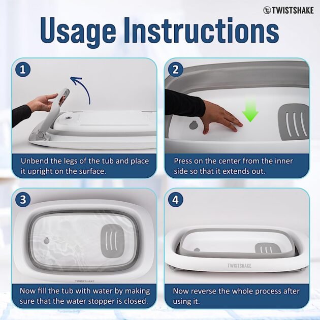 Baignoire Pliable Ergonomique pour Bébé