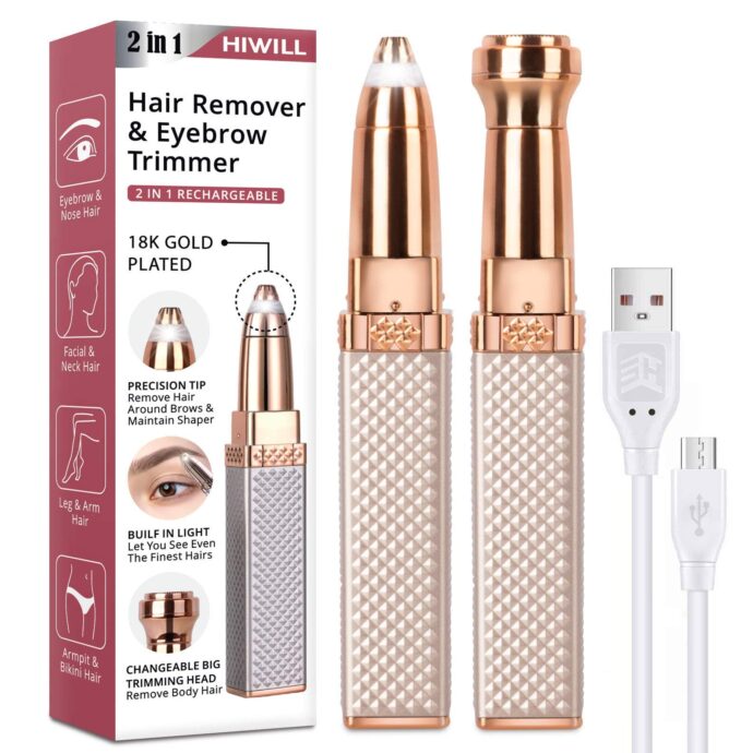 Hair Remover 2 en 1 – Tondeuse Électrique Précise Pour Sourcils et Visage