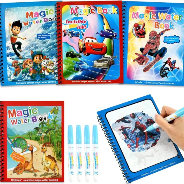 Livre De Dessin À L'eau Magique, Jouet de Coloriage Réutilisable Pour enfants