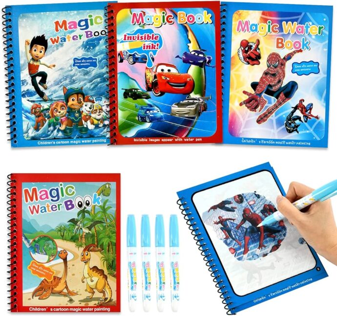 Livre De Dessin À L'eau Magique, Jouet de Coloriage Réutilisable Pour enfants