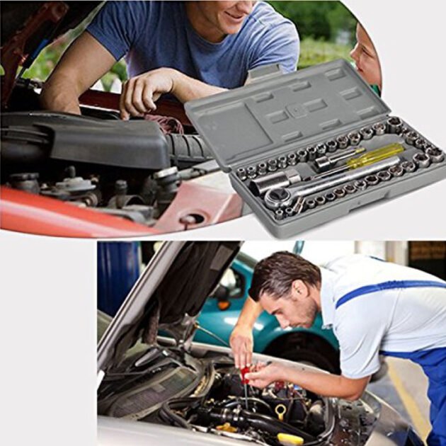 Caisse De 40 Clés À Douilles Mixtes 1/4″ Et 3/8″ Aiwa