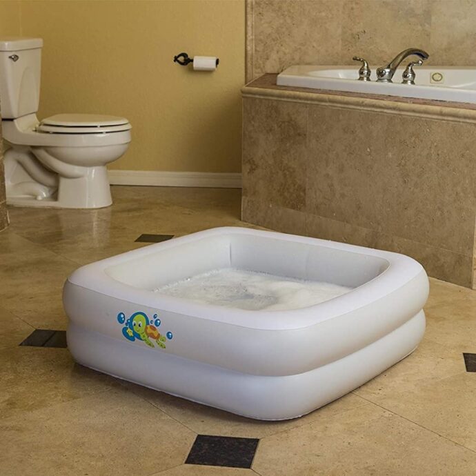 ⁦Baignoire Gonflable Carrée à Double Anneau Pour Bébé Bestway 51116⁩ - الصورة ⁦3⁩