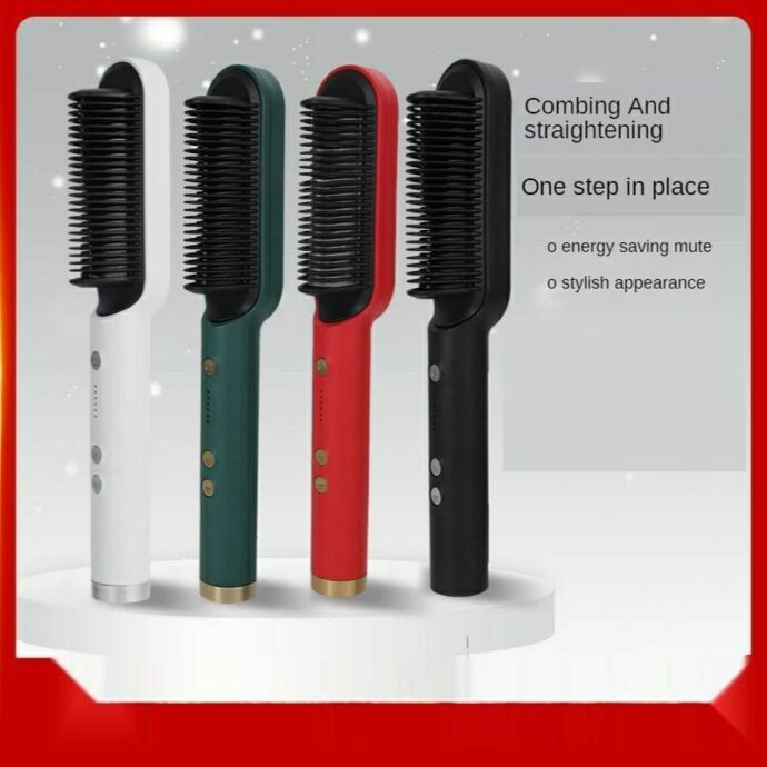 ⁦Brosse Chauffante en Céramique 2EN1 – Lissage Facile & Rapide⁩ - الصورة ⁦2⁩