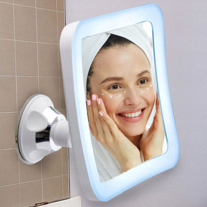 ⁦Miroir Rotatif LED Grossissant 5X ventouse 16 cm⁩ - الصورة ⁦6⁩