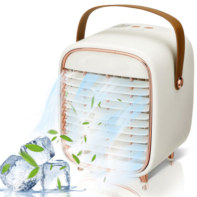 Mini ventilateur avec humidificateur – Rafraîchissement 2 en 1