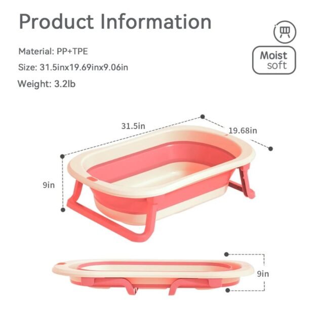 Baignoire Pliable Anti-Dérapante pour Bébé