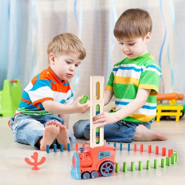 Jeu de Train Domino Éducatif avec Lumières et Musique