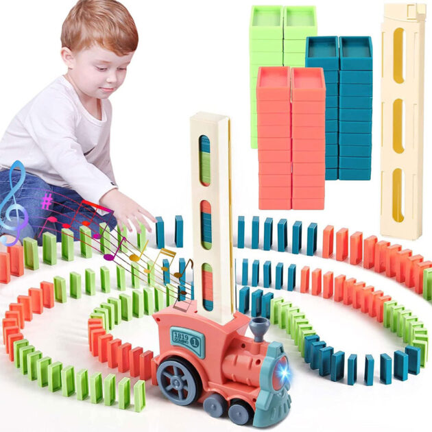 Jeu de Train Domino Éducatif avec Lumières et Musique