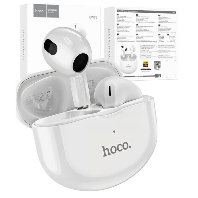 Écouteurs Sans Fil Bluetooth V5.3 Hoco EW35 Blanc