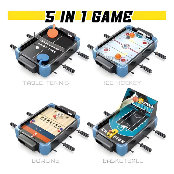 ⁦Jeux de table 5 en 1 Football, Hockey, Basketball, Tennis et Bowling⁩ - الصورة ⁦4⁩