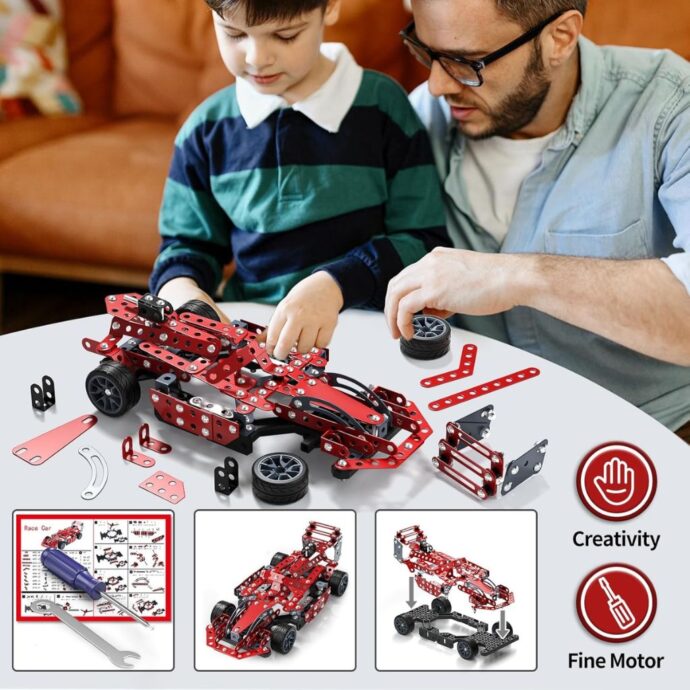 ⁦Kit de Construction Voiture de Course Métallique⁩ - الصورة ⁦5⁩