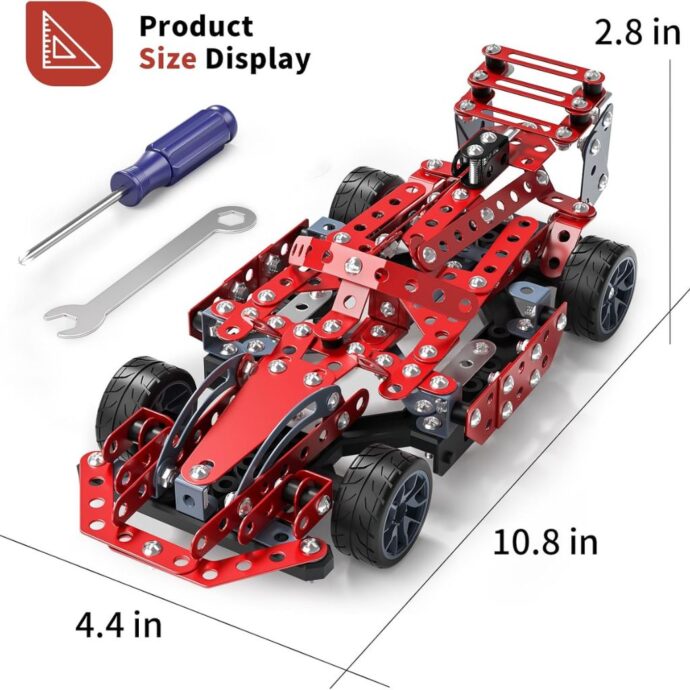 ⁦Kit de Construction Voiture de Course Métallique⁩ - الصورة ⁦3⁩